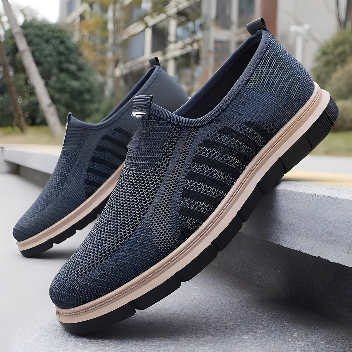 Henrick - Zapatillas de moda sin cordones para hombre