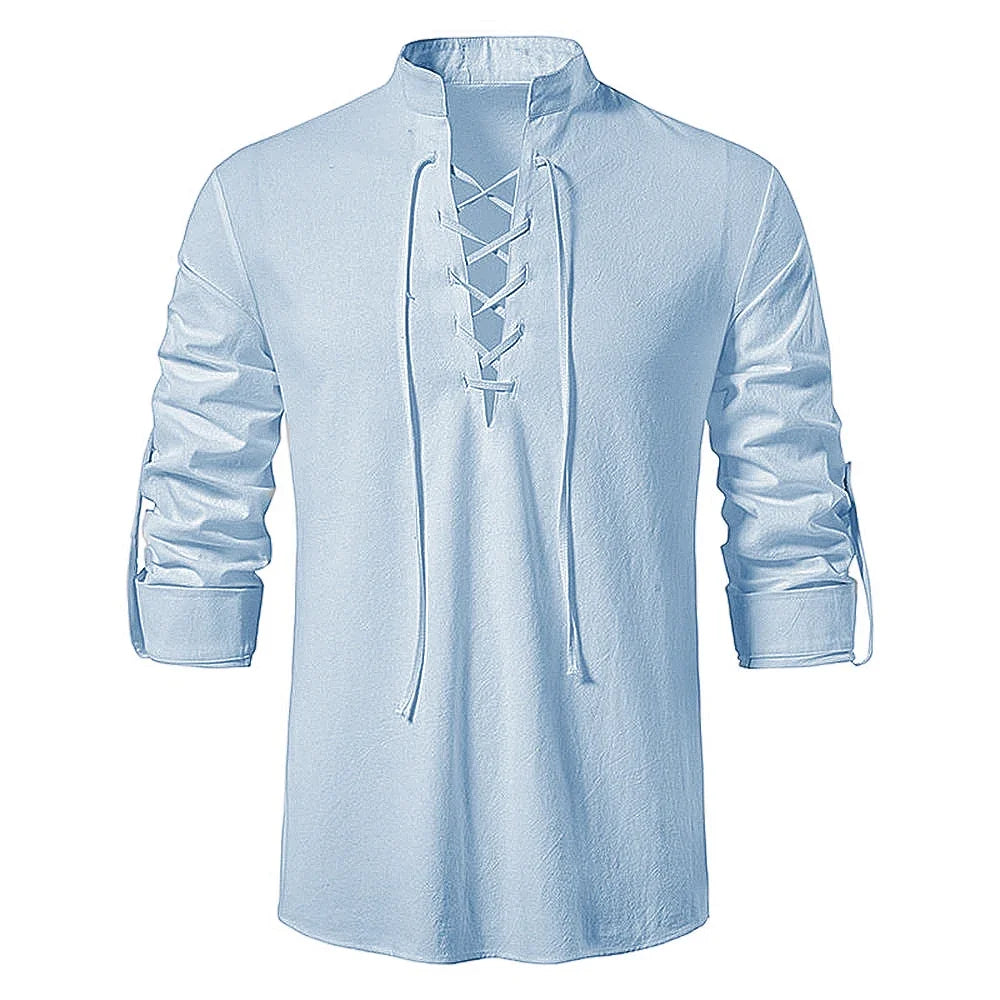 Oliver - Blusa de Manga Larga con Detalles de Cuerda