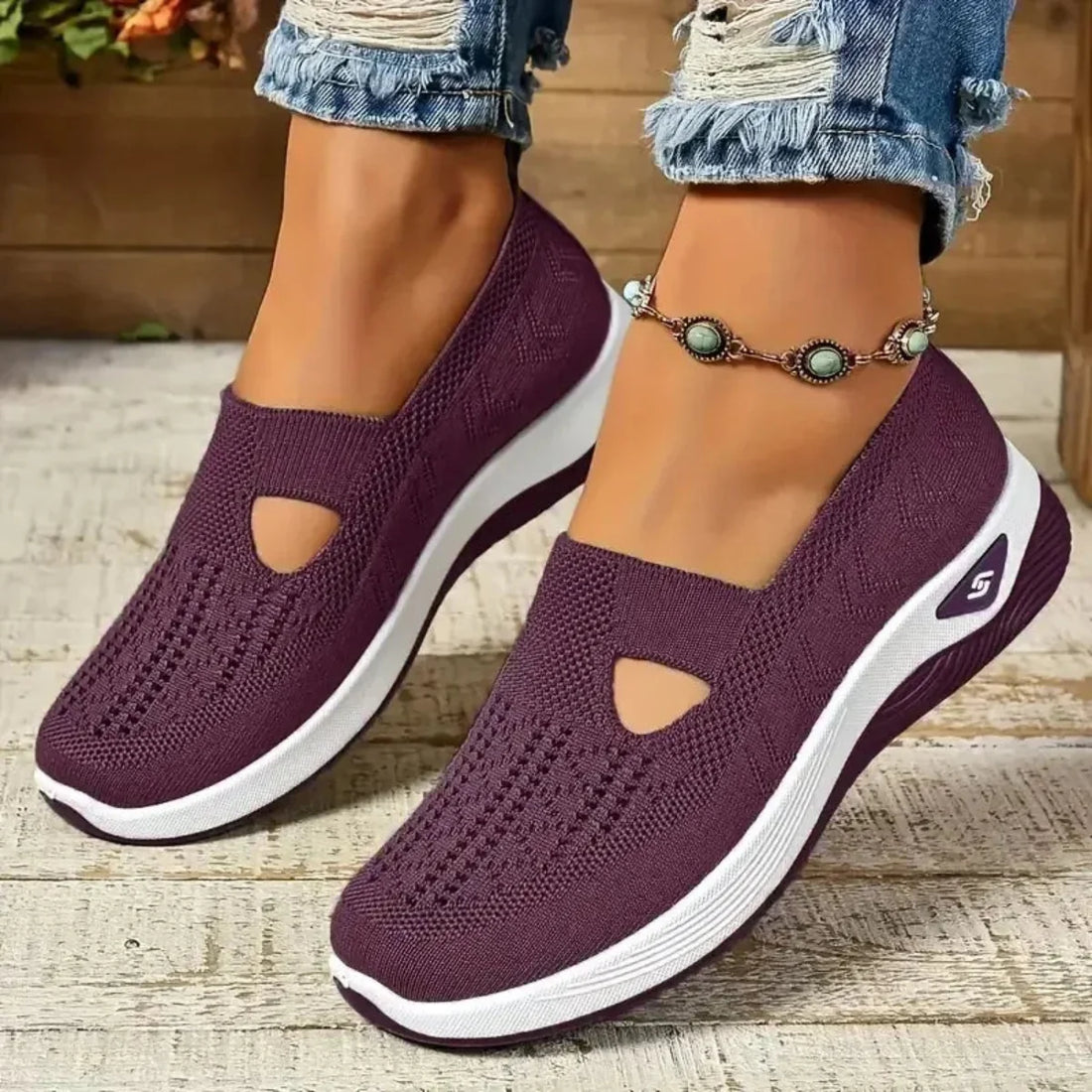 Madelline - Zapatillas de dama con cuña