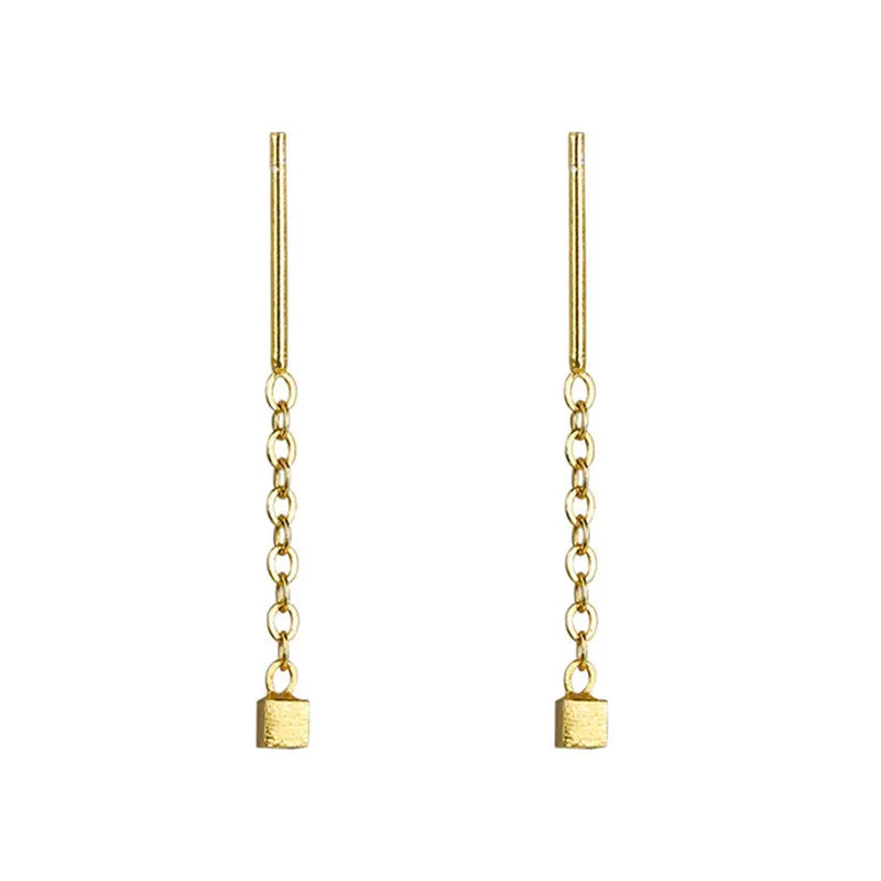 Kaelen – Pendientes de cubo y borlas elegantes