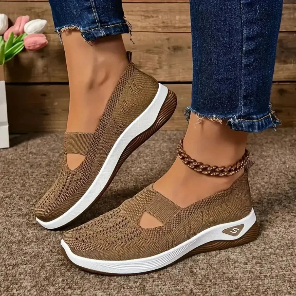 Madelline - Zapatillas de dama con cuña