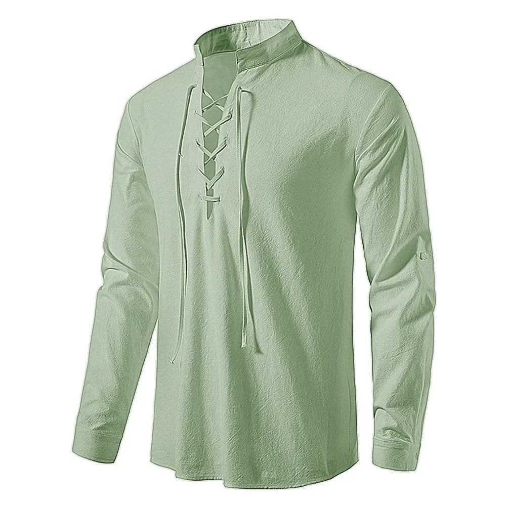 Oliver - Blusa de Manga Larga con Detalles de Cuerda