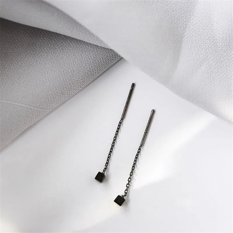 Kaelen – Pendientes de cubo y borlas elegantes