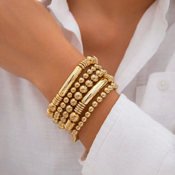 Mira – Juego de 5 pulseras de perlas apilables
