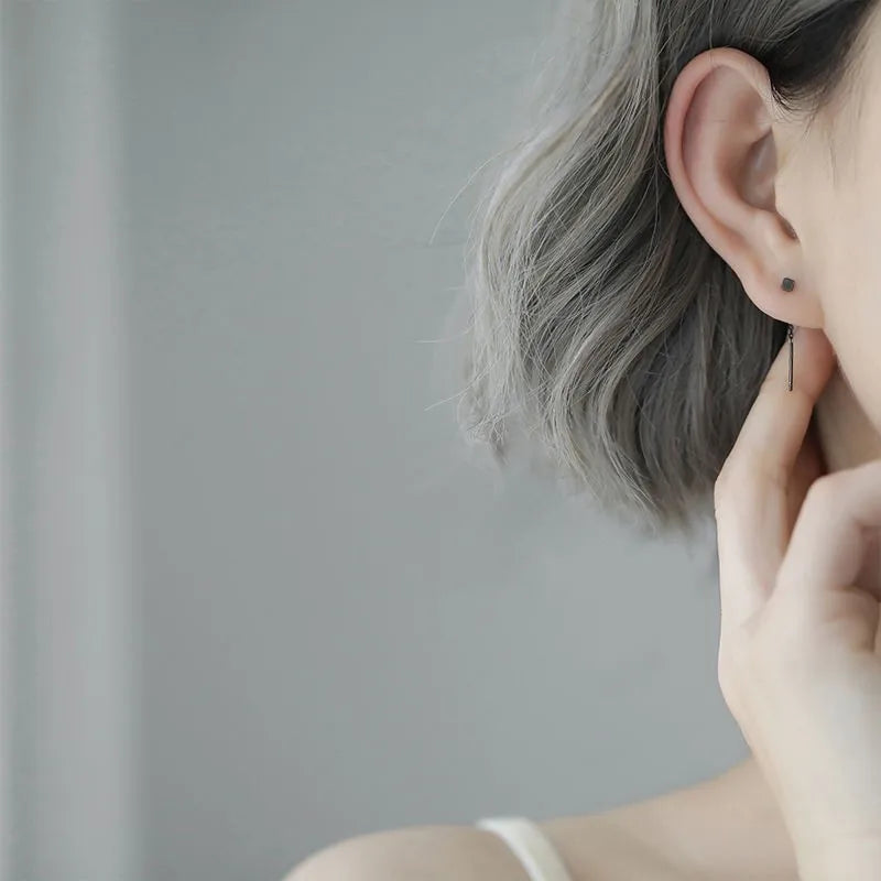 Kaelen – Pendientes de cubo y borlas elegantes