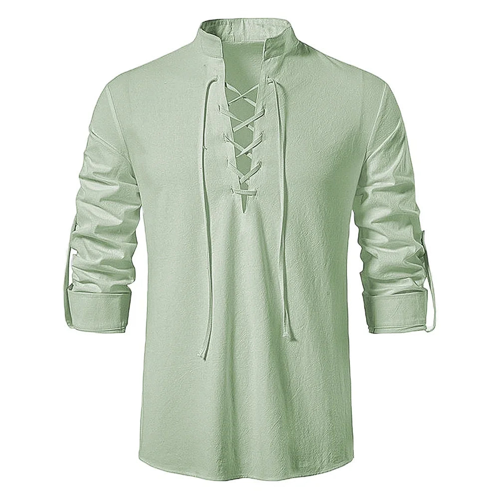 Oliver - Blusa de Manga Larga con Detalles de Cuerda