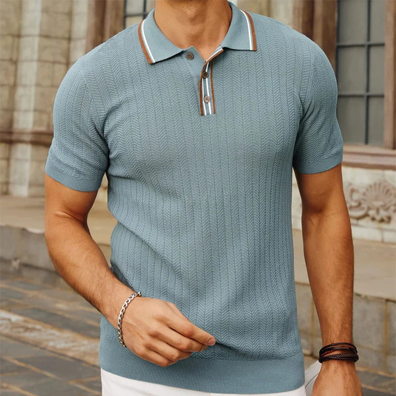 Elijah - Camiseta polo con textura