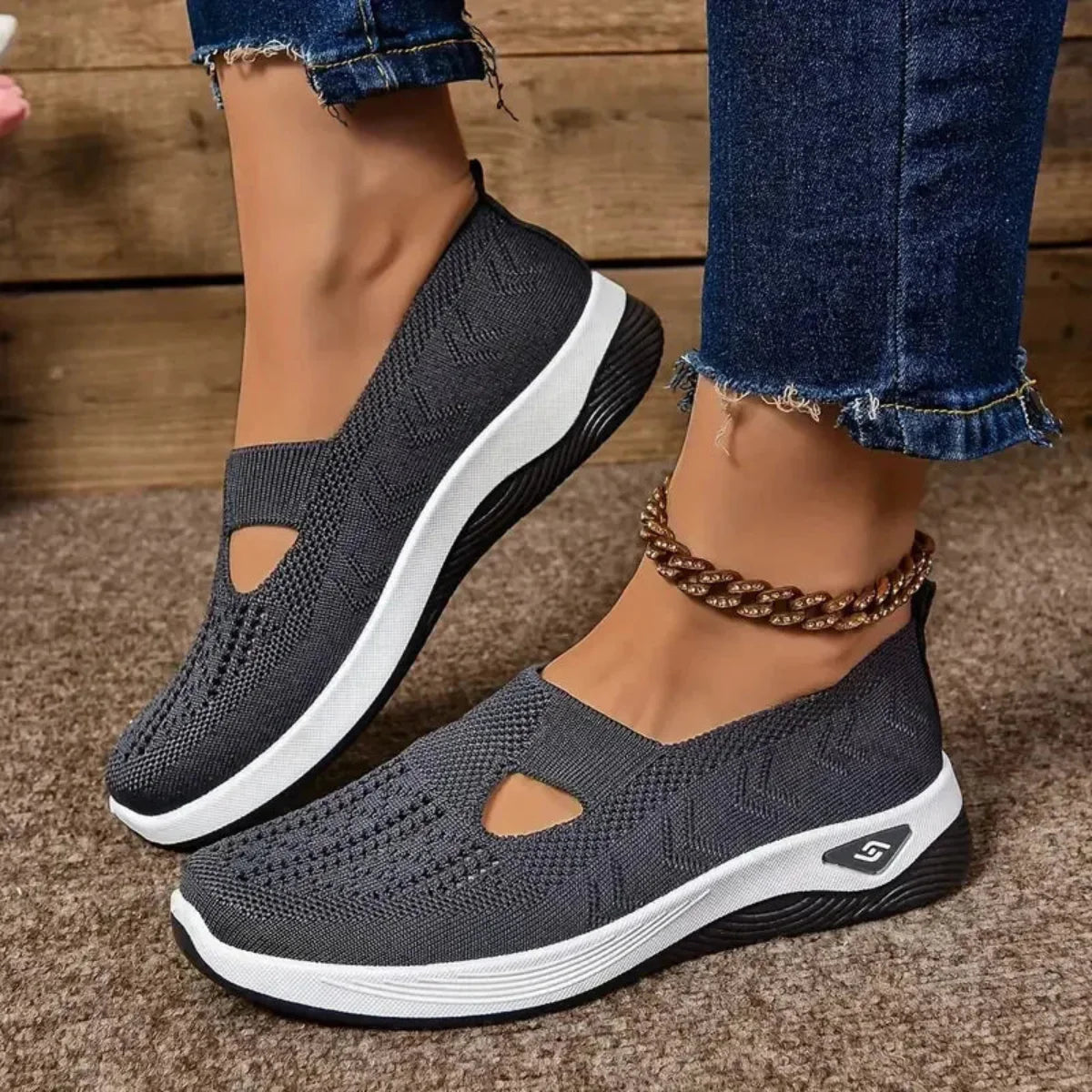 Madelline - Zapatillas de dama con cuña
