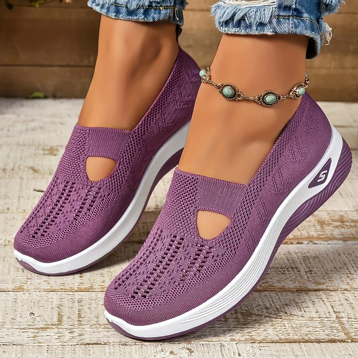 Madelline - Zapatillas de dama con cuña