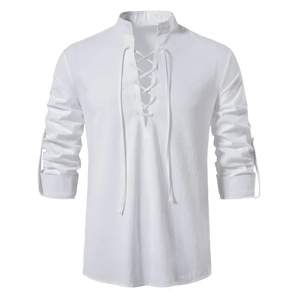 Oliver - Blusa de Manga Larga con Detalles de Cuerda
