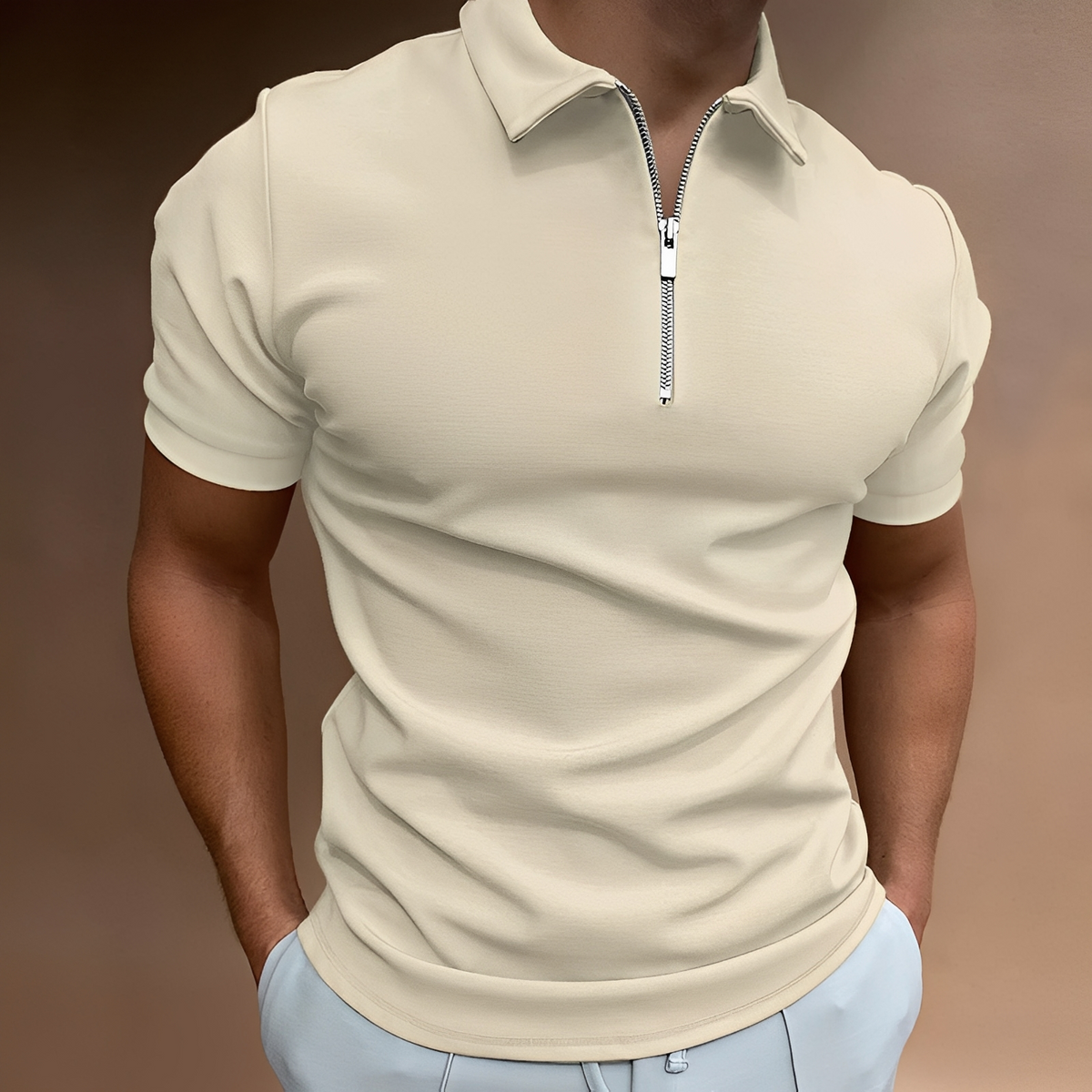 Randolf - Polo masculino – Cómodo para días calurosos