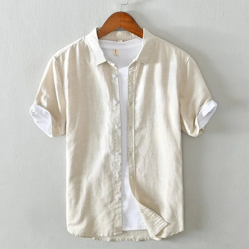 James - camisa de manga corta con botón en la parte delantera