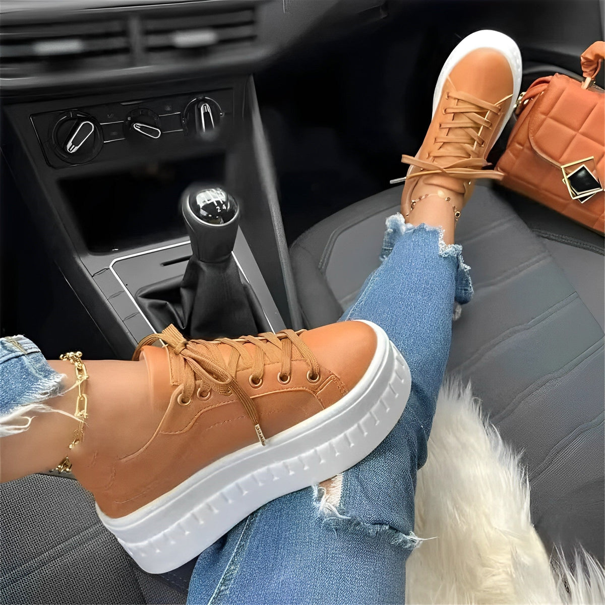 Wilgie - Zapatillas con cordones cómodas