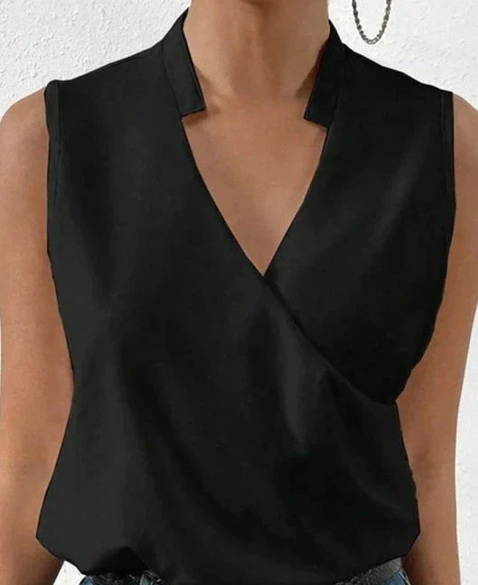 Alicia - Top liso sin mangas elegante