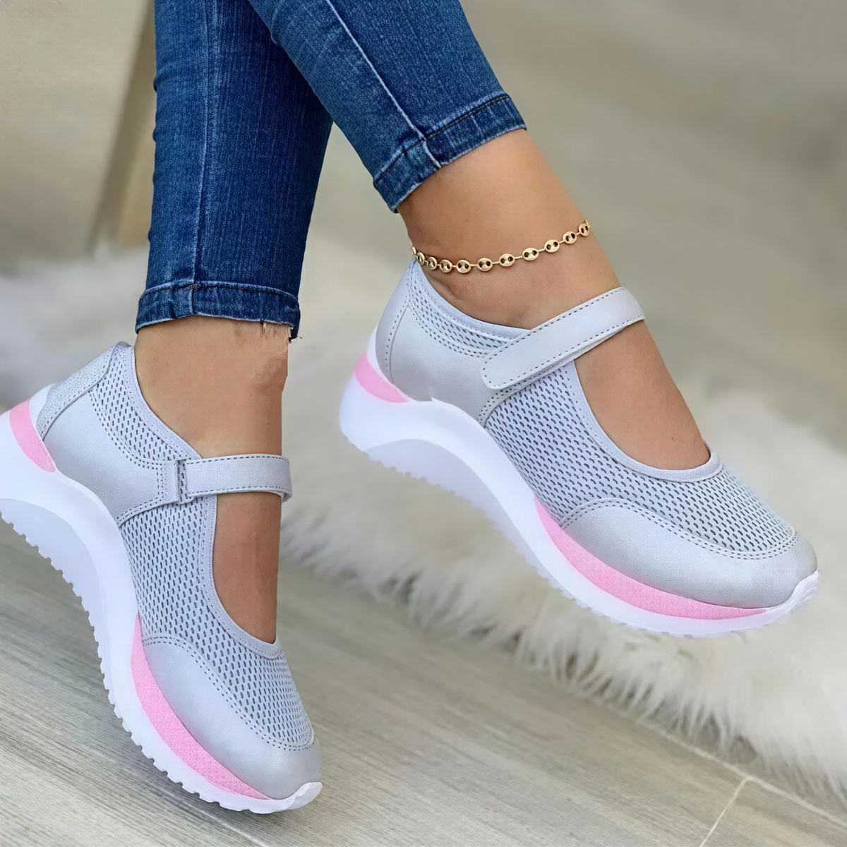 Emilia - Zapatillas con cierre de velcro