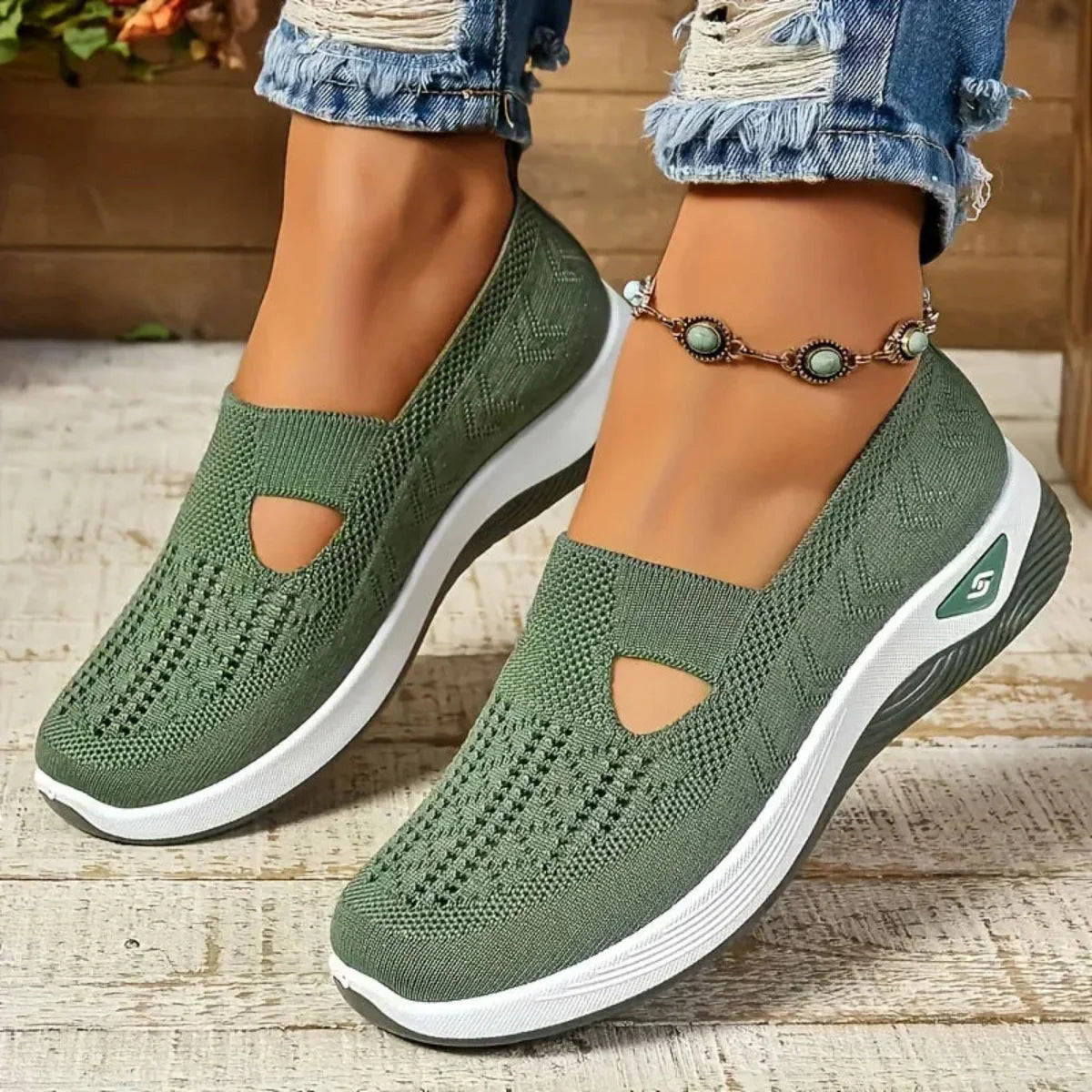 Madelline - Zapatillas de dama con cuña