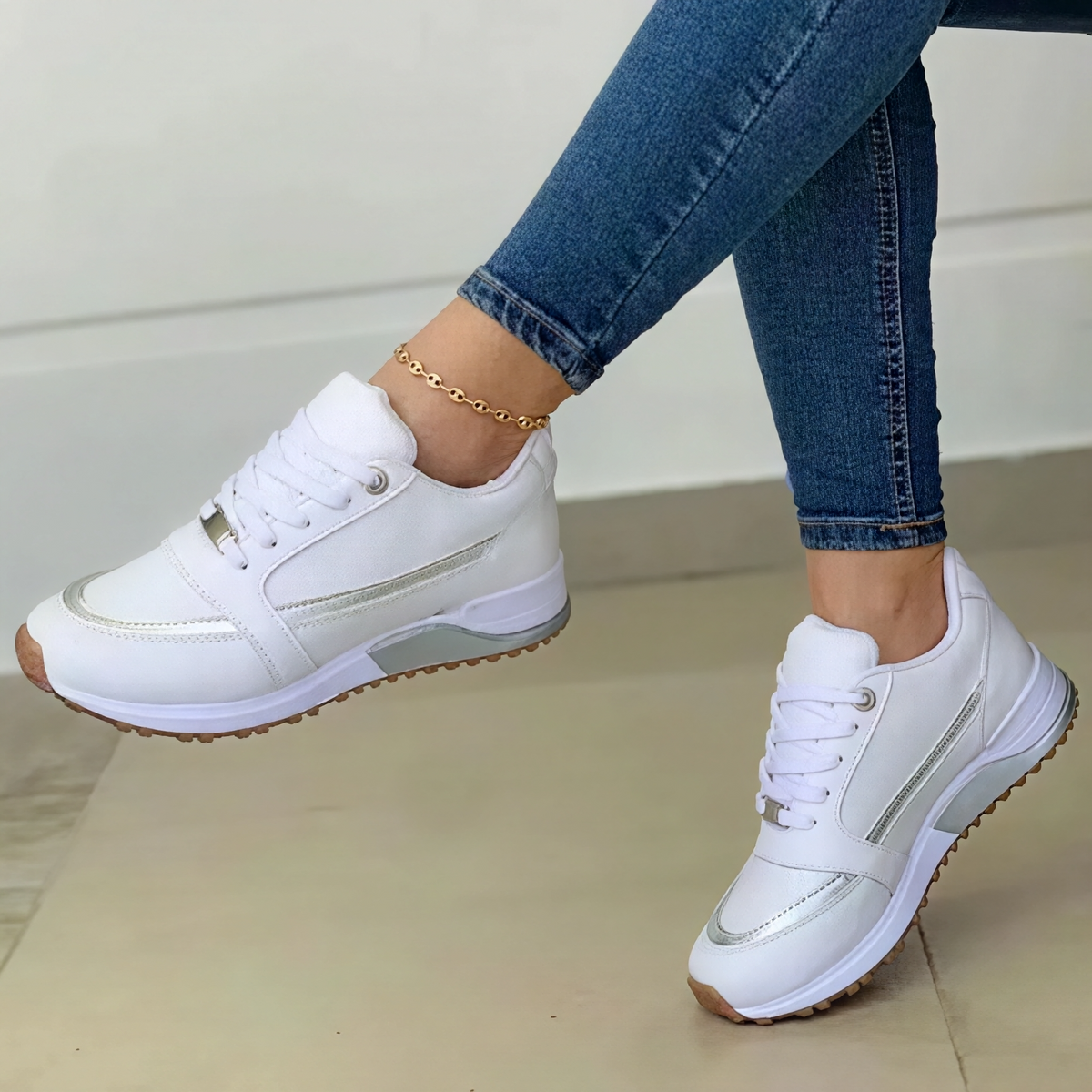 Valentina - Zapatillas con tacón en cuña