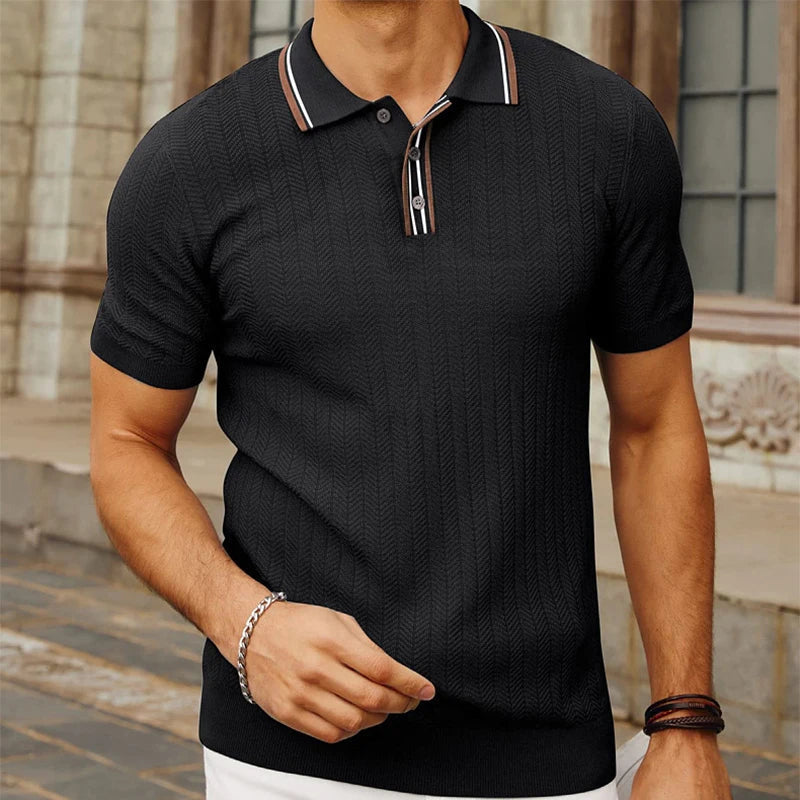 Elijah - Camiseta polo con textura