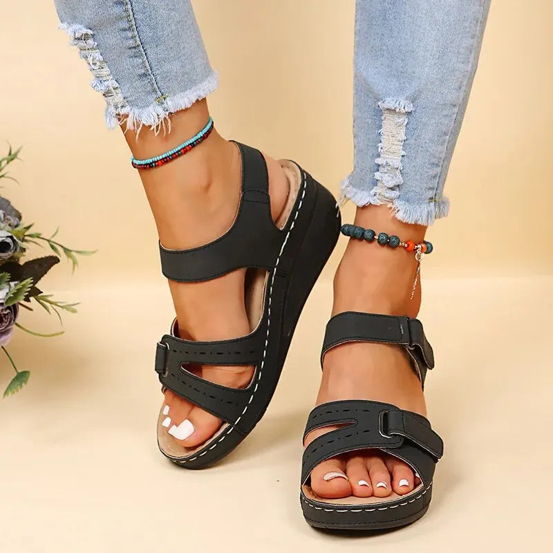 Mia - Sandalias de Tacón con Cierre de Velcro