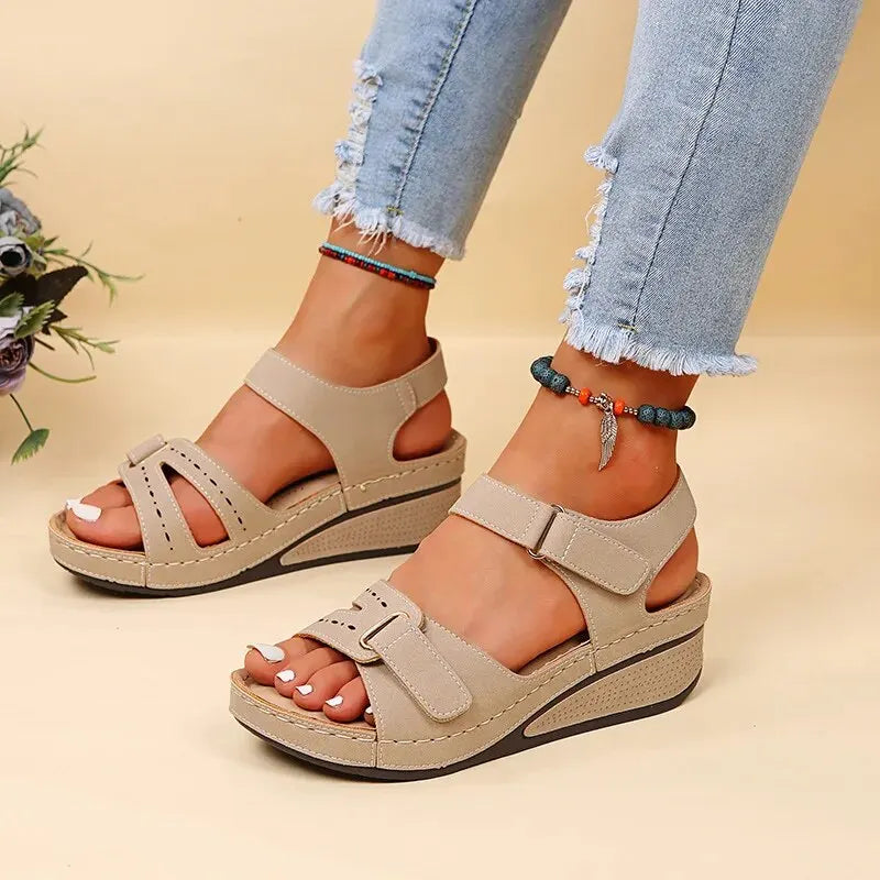 Mia - Sandalias de Tacón con Cierre de Velcro
