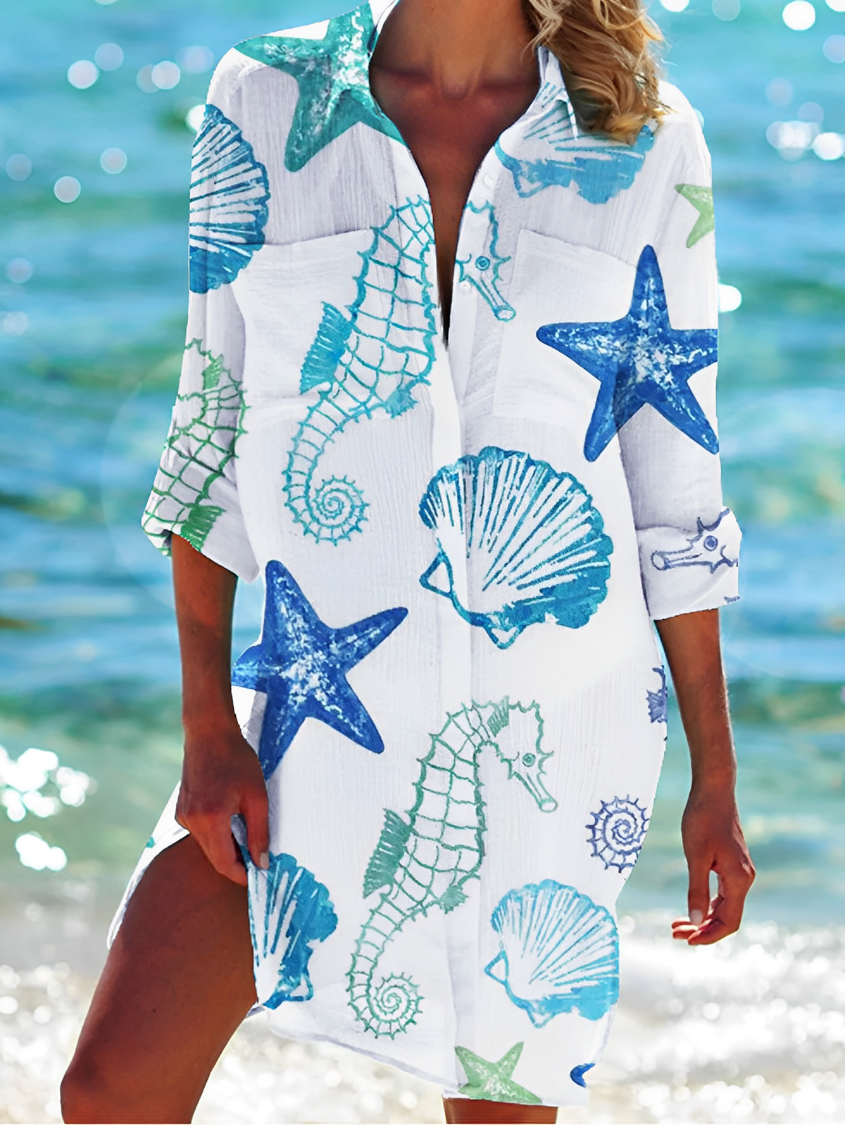 Sally - Vestido Camisero de Mujer con Botones Elegante