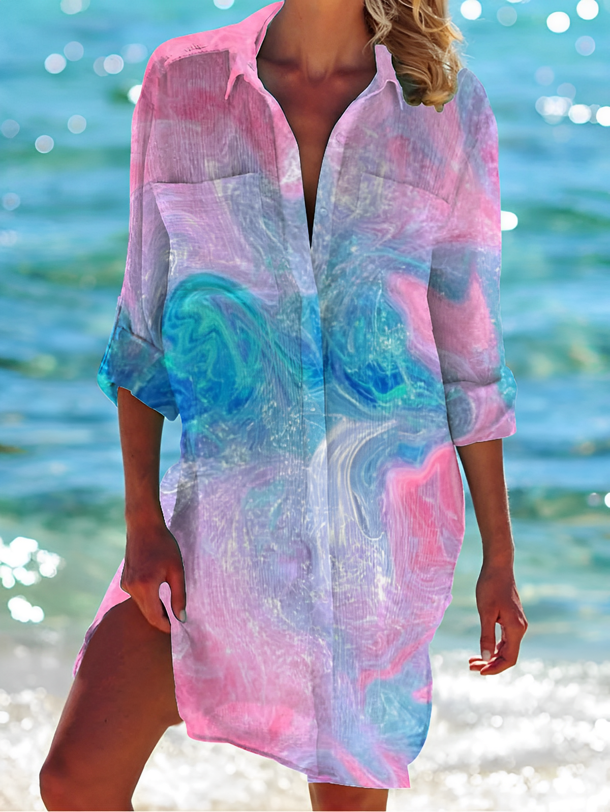 Sally - Vestido Camisero de Mujer con Botones Elegante