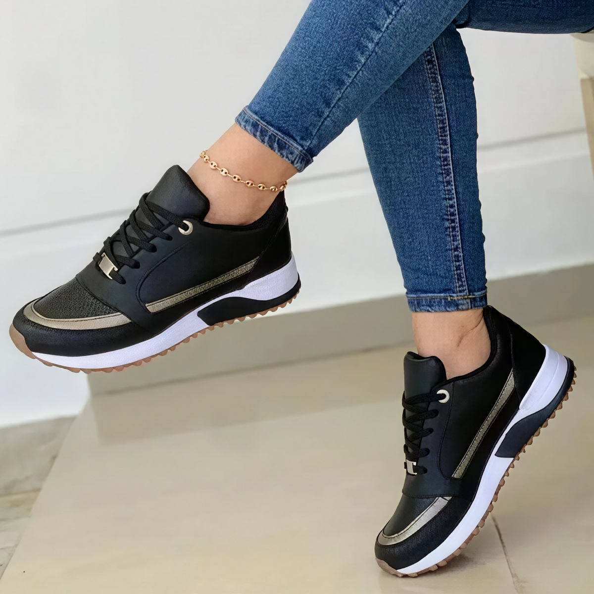 Valentina - Zapatillas con tacón en cuña