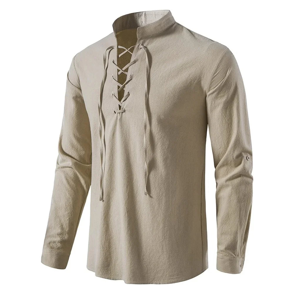 Oliver - Blusa de Manga Larga con Detalles de Cuerda