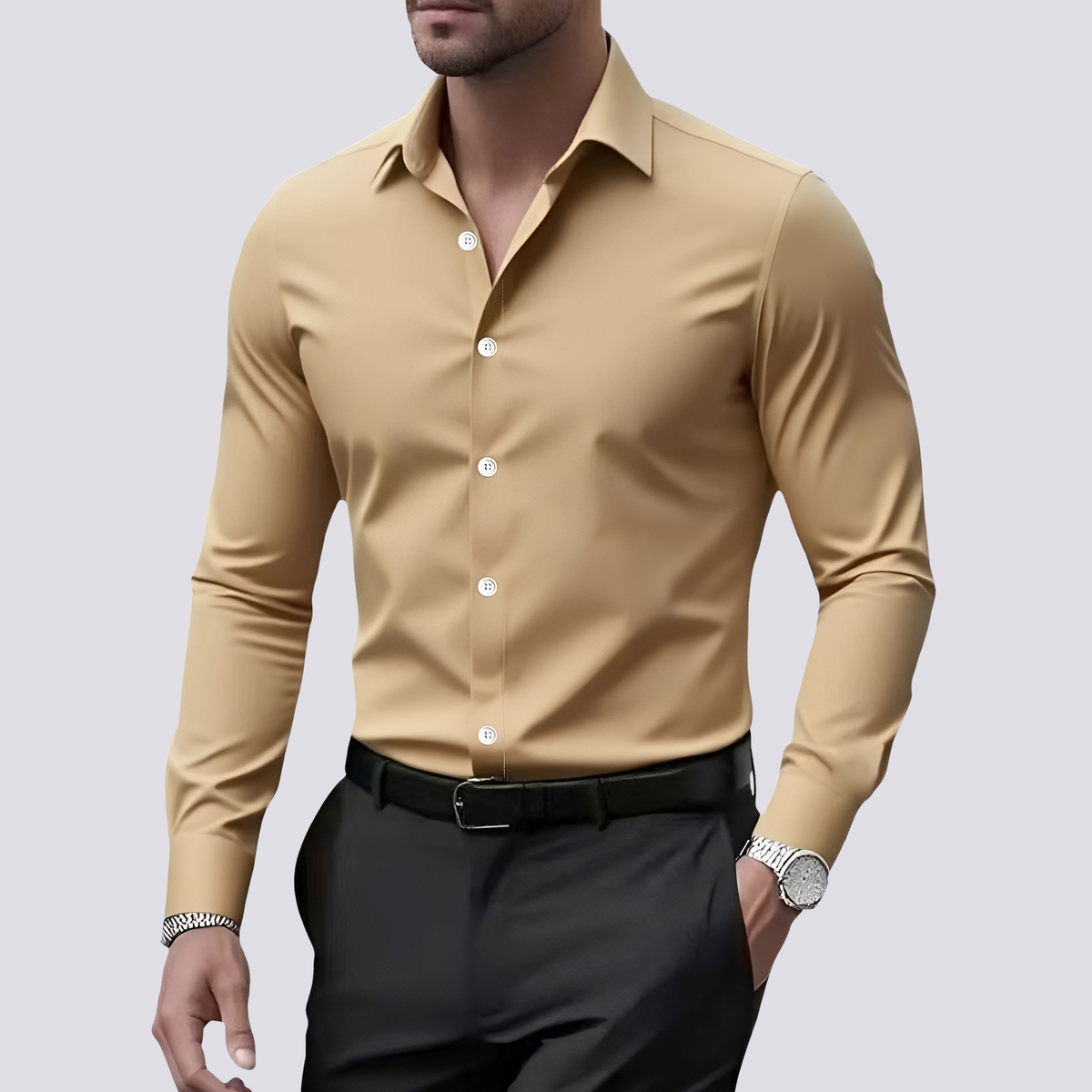 Jamin - Camisa Casual de Manga Larga