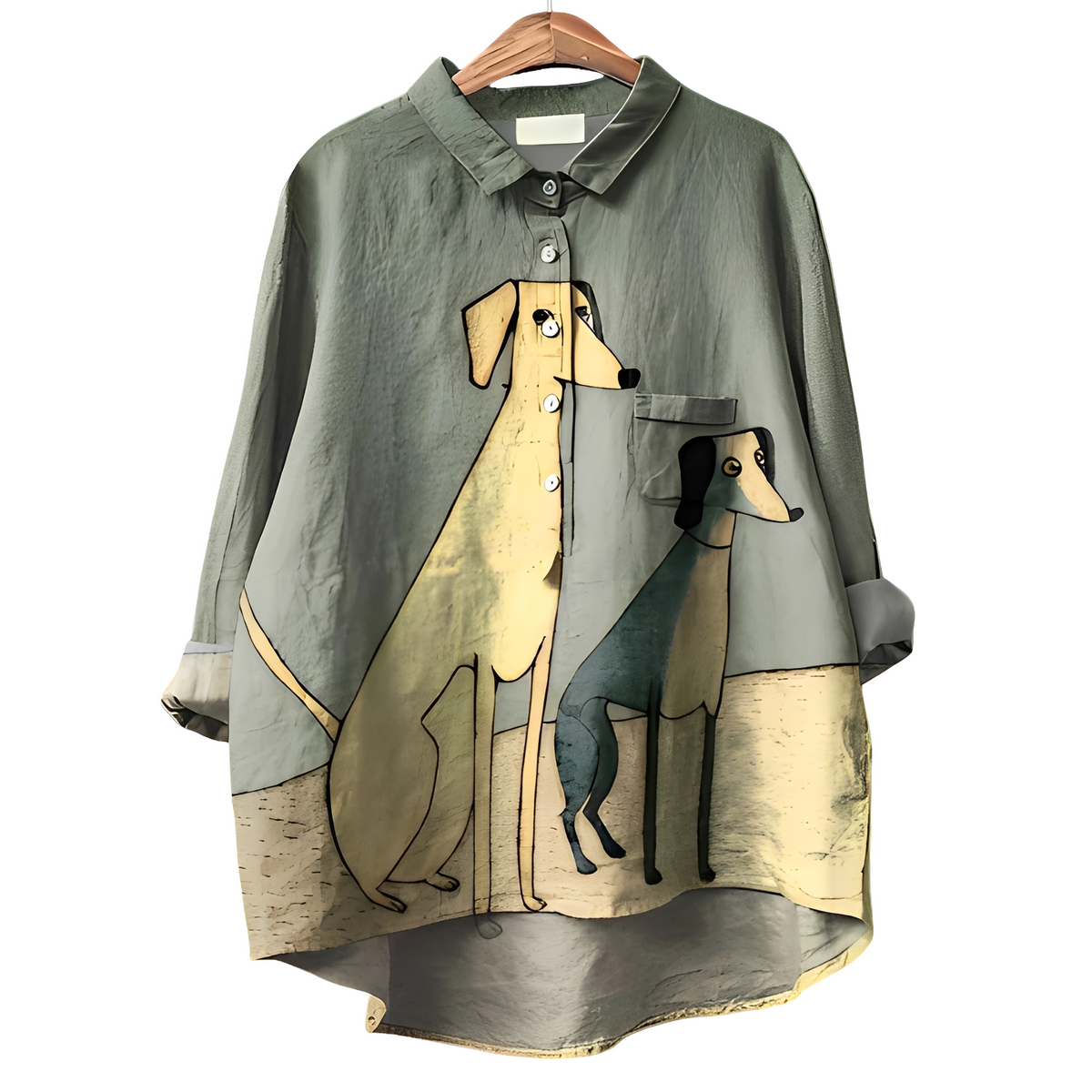 Eyden - Blusa estampada de manga larga para mujer