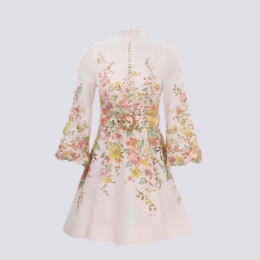 Saskia - Elegante minivestido con botones para damas