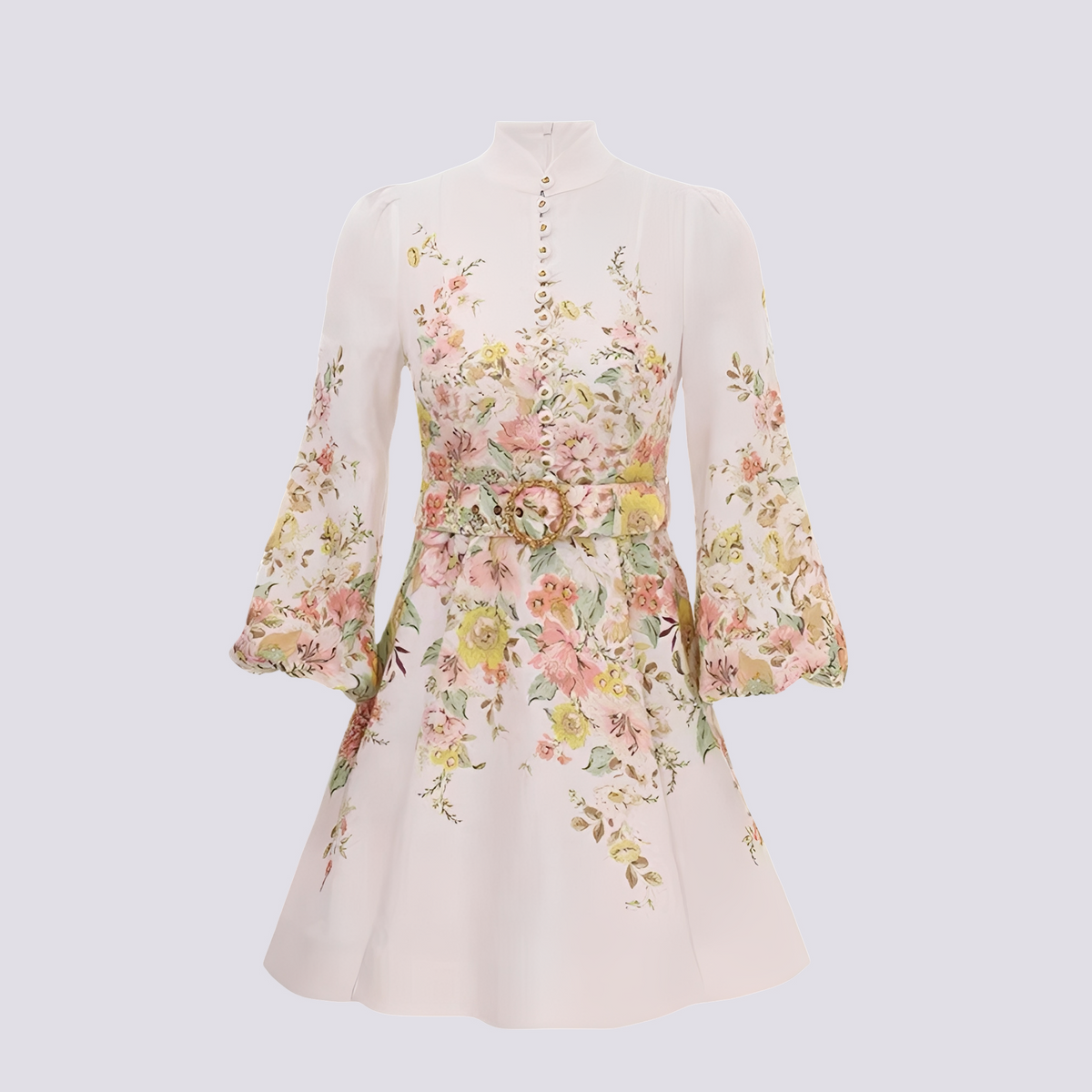 Saskia - Elegante minivestido con botones para damas