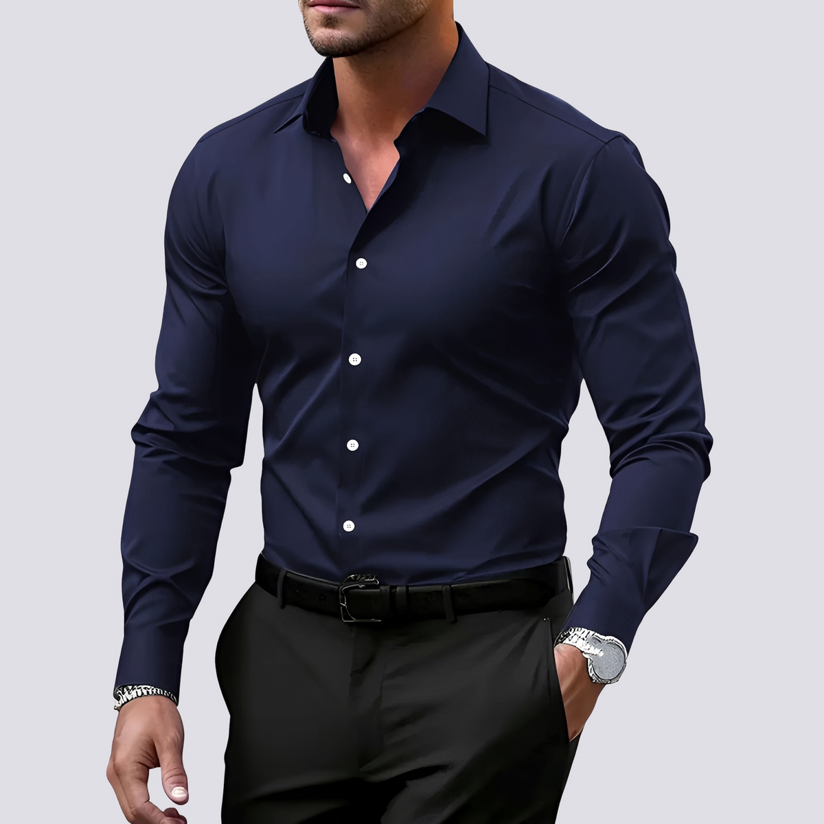 Jamin - Camisa Casual de Manga Larga