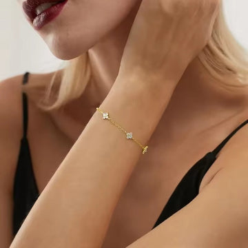 Soline – Pulsera Cadena de Cristal Claro