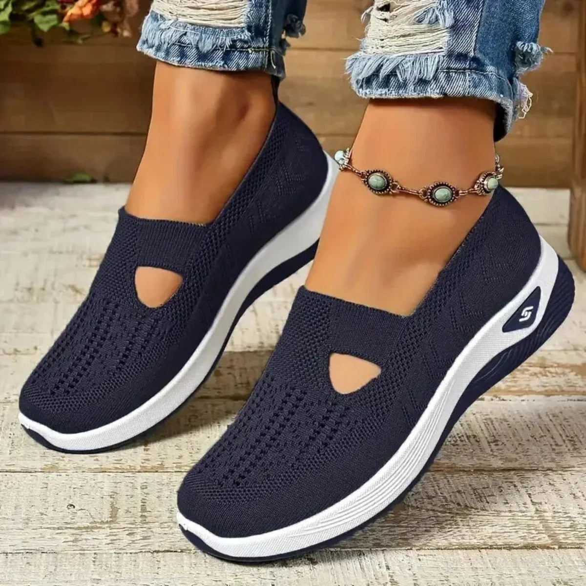 Madelline - Zapatillas de dama con cuña