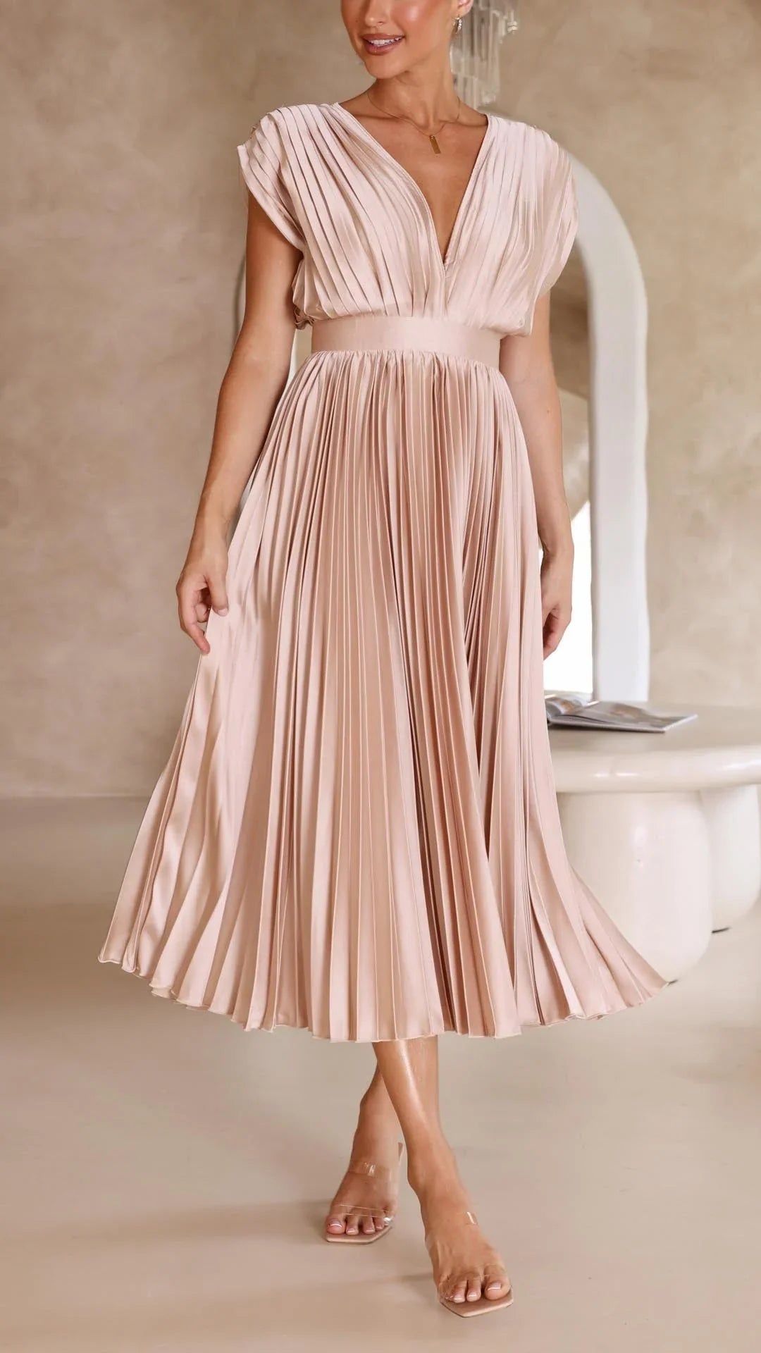 Maria – Vestido plisado elegante para mujeres