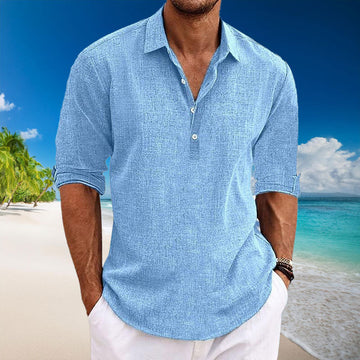 Reynold - Camisa Casual de Manga Larga para Hombre