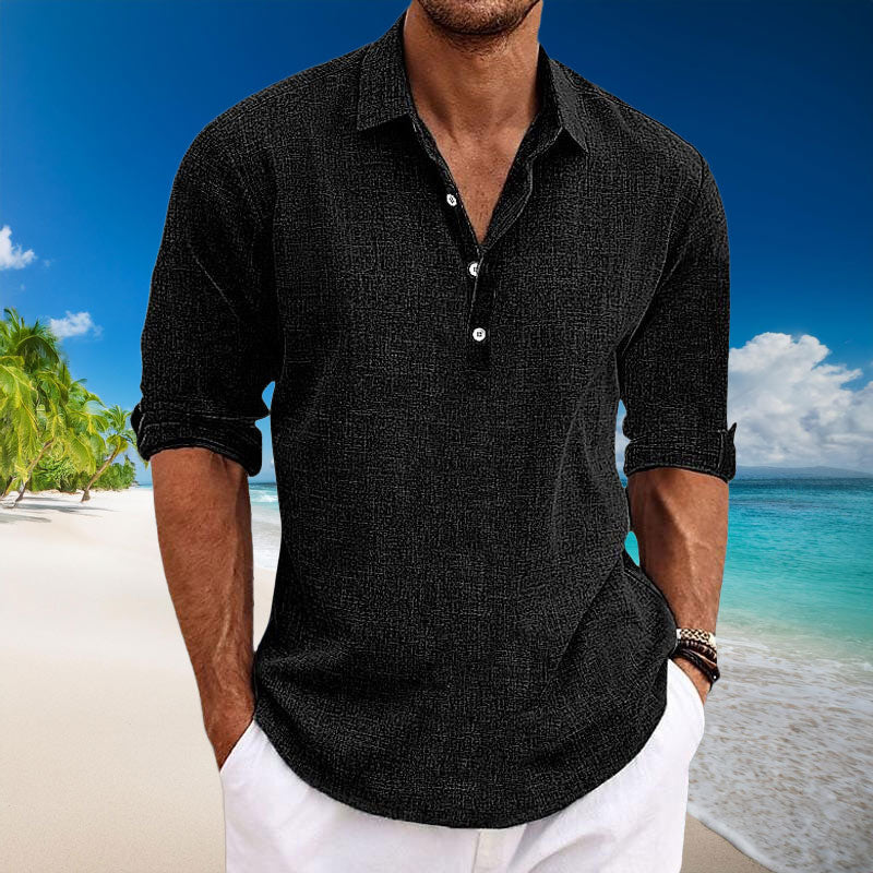 Reynold - Camisa Casual de Manga Larga para Hombre