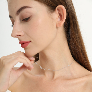 Collar sonrisa de diamante - Collar sutil de diamantes