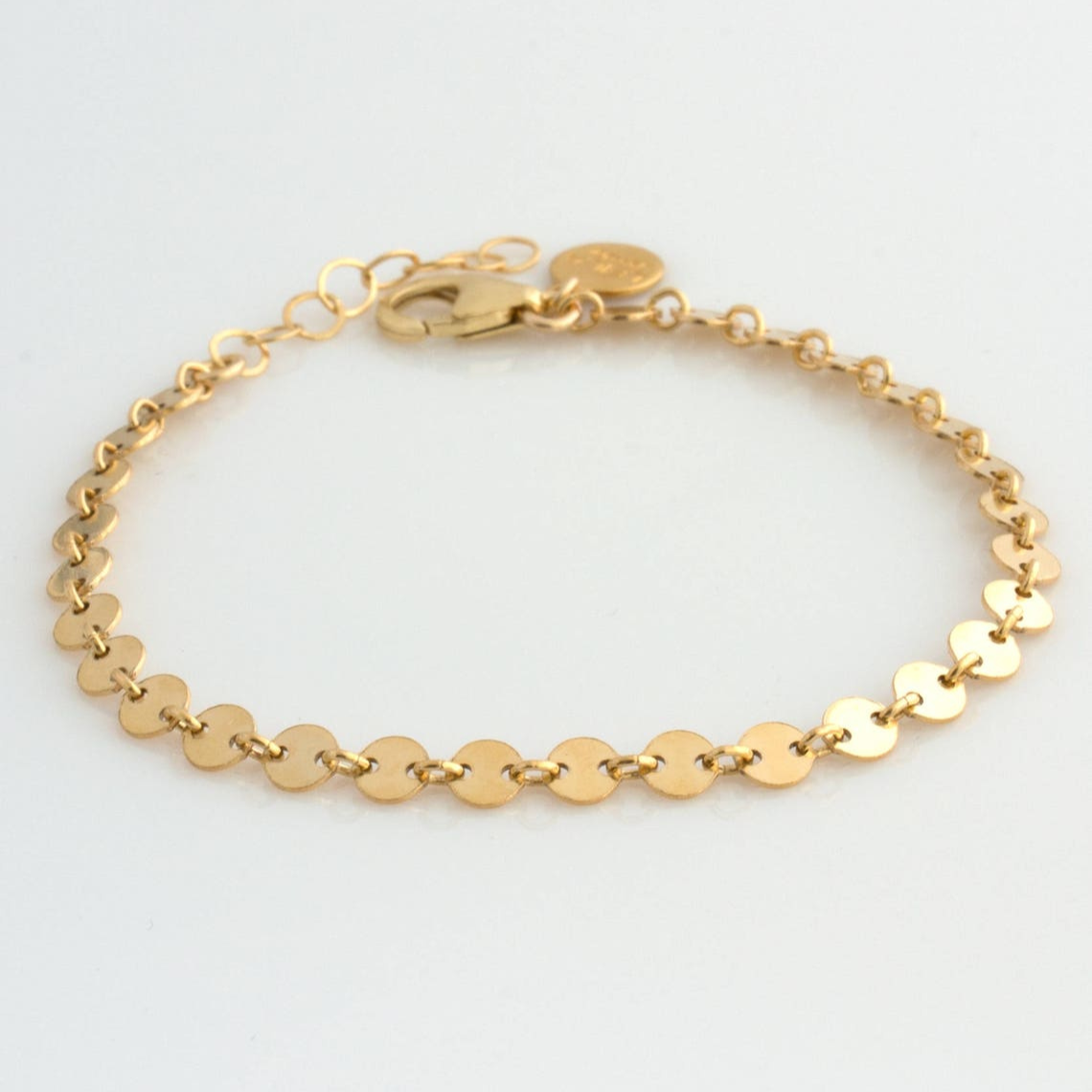 Pulsera de discos de cadena tubular - Conjunto de pulseras apilables