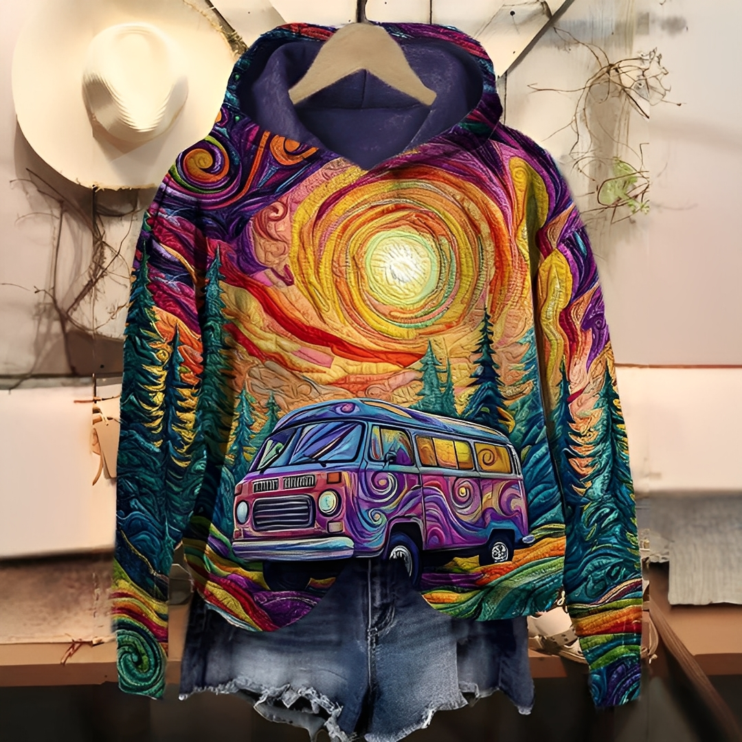 Séraphine - sudadera con capucha imprimida digital para mujeres