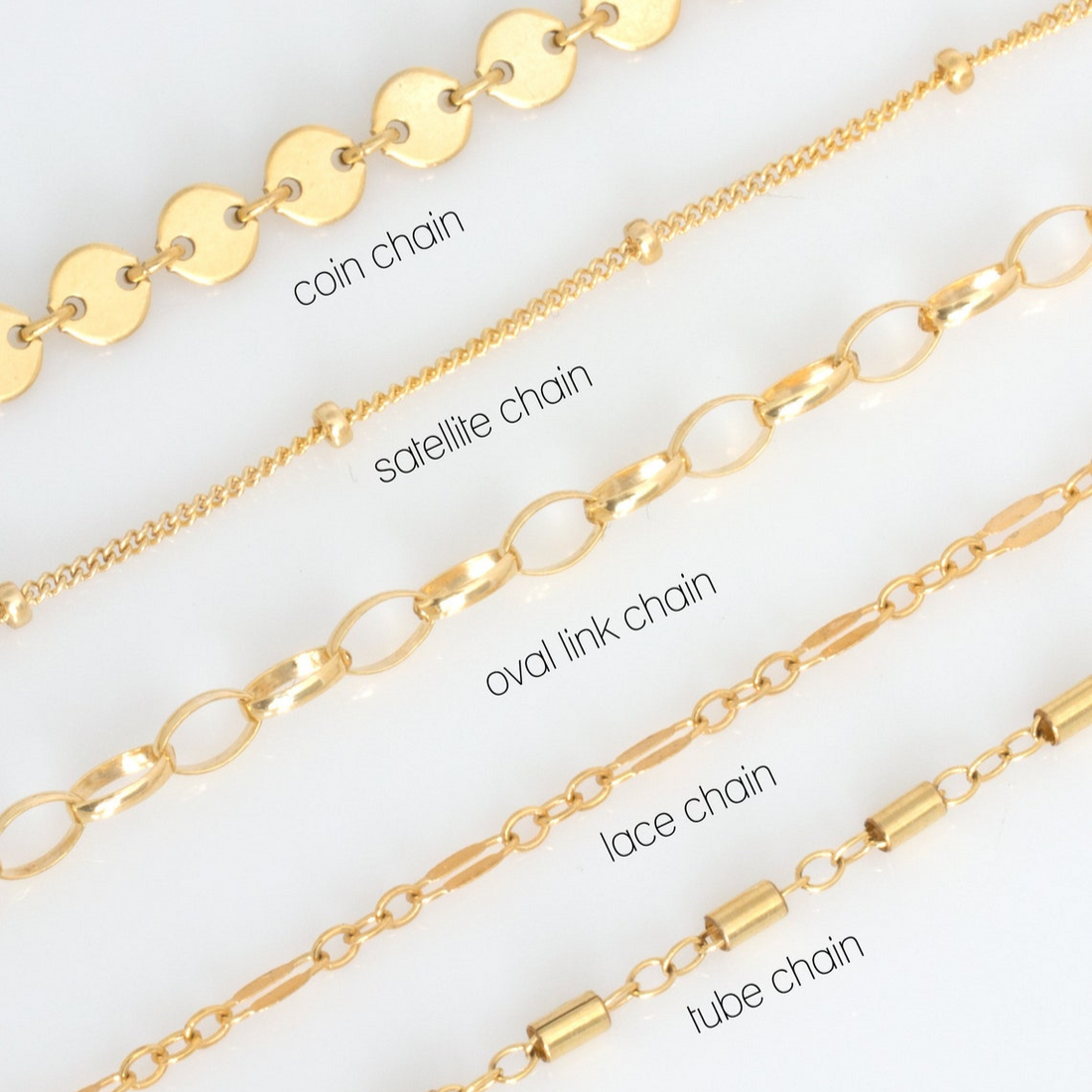 Pulsera de discos de cadena tubular - Conjunto de pulseras apilables