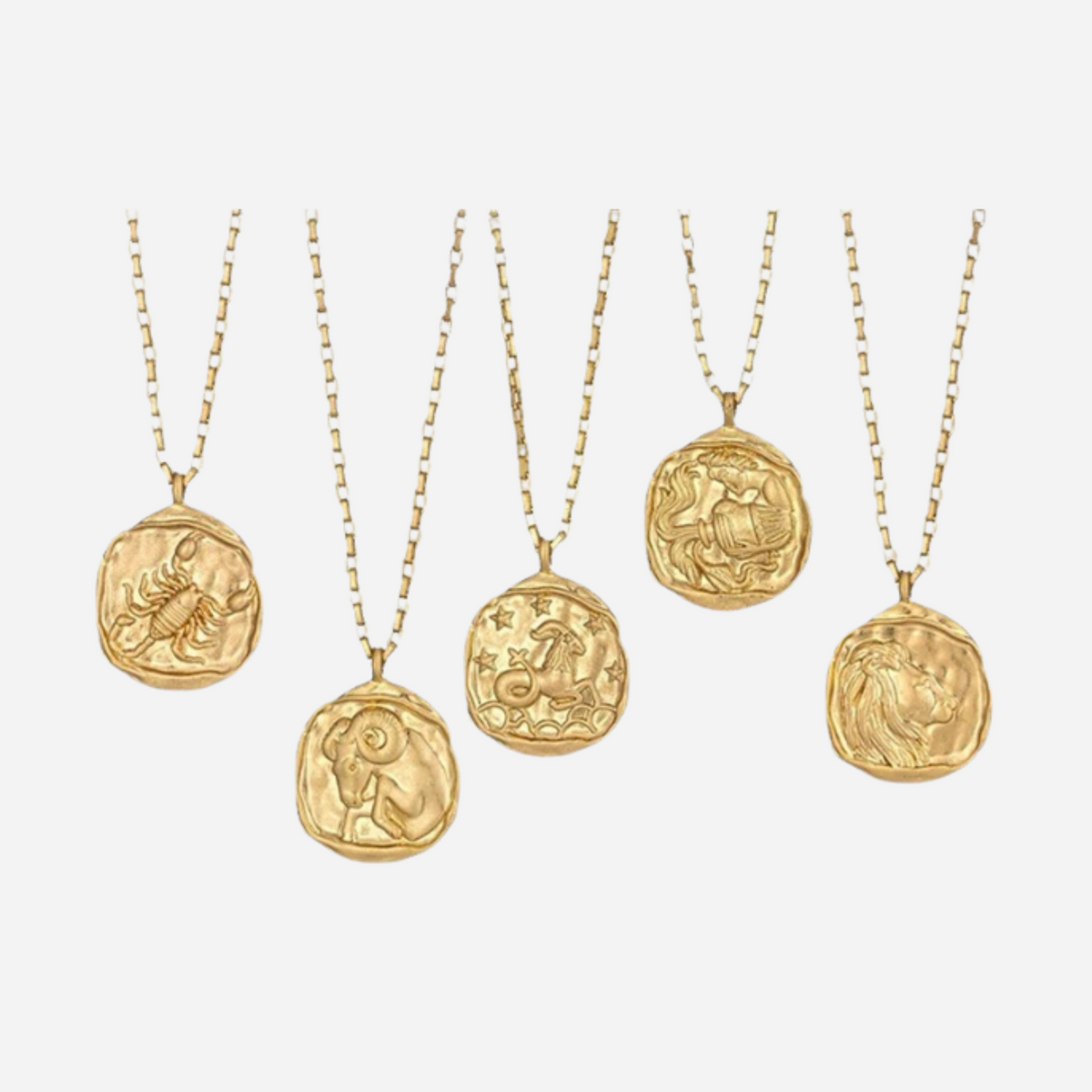 Zeki – Collar medallón zodiacal dorado