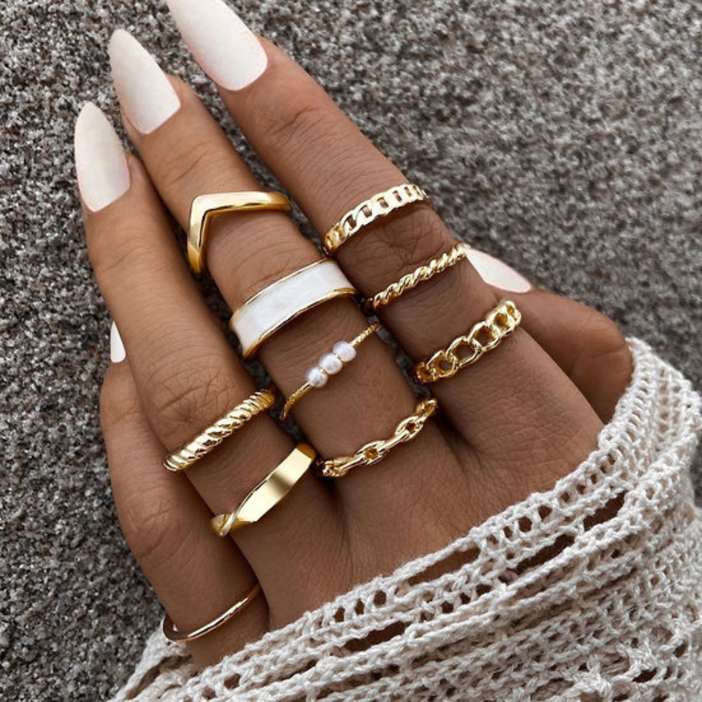 10 Piezas Anillos de Moda - Anillos de Mezcla y Combina