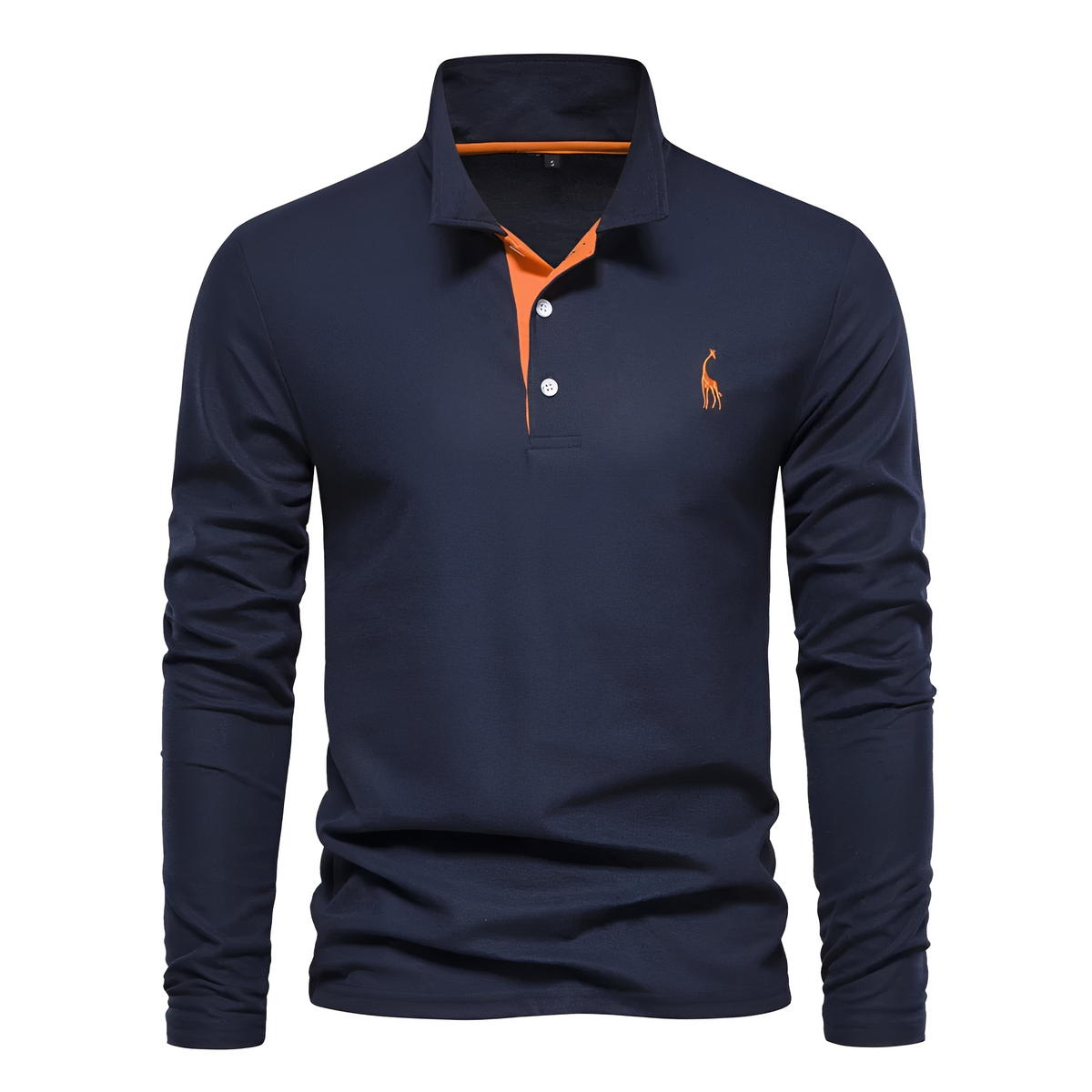 Antoine - Polo casual de manga larga para hombres