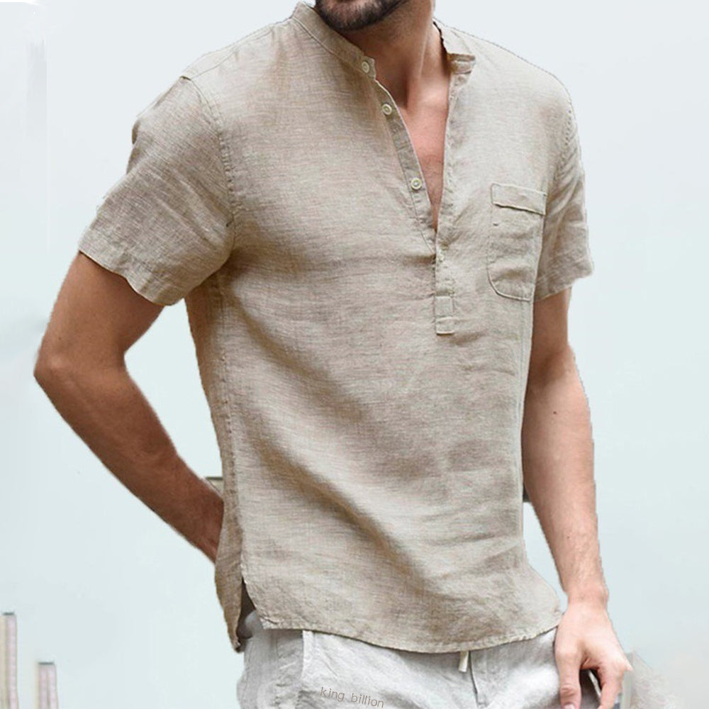Korbin - Camisa Casual de Manga Corta para Hombre