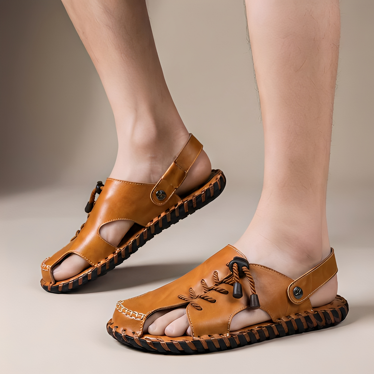 Rowar - Sandalias de verano abiertas en la punta para hombres