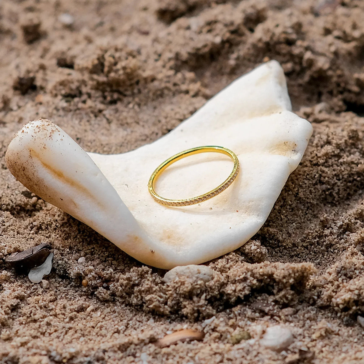 Zarra – Anillo pavé de oro brillante