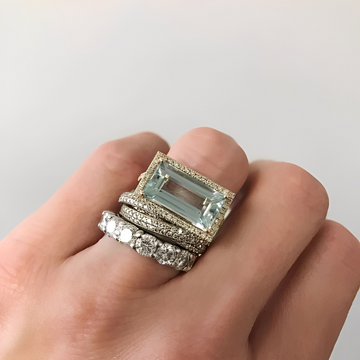 Ailyn – Conjunto de Anillos de Plata Vintage