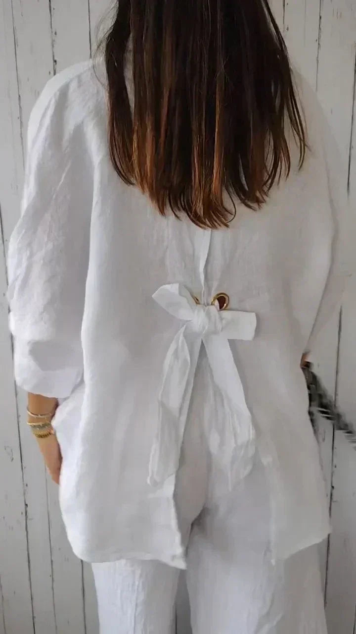 Marion - Camisa abotonada elegante y atemporal para mujer